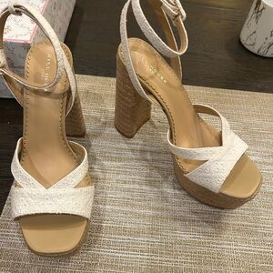 Hill House white platform sandal - new in box - size 38
